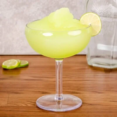G.E.T. Heavy-Duty Shatterproof Plastic Margarita Glasses, BPA Free, 12 Clear 2