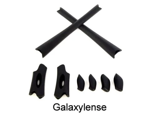 Galaxy Ear Sock & Nose Pad Rubber Kits For Oakley Flak Jacket Sunglasses Black
