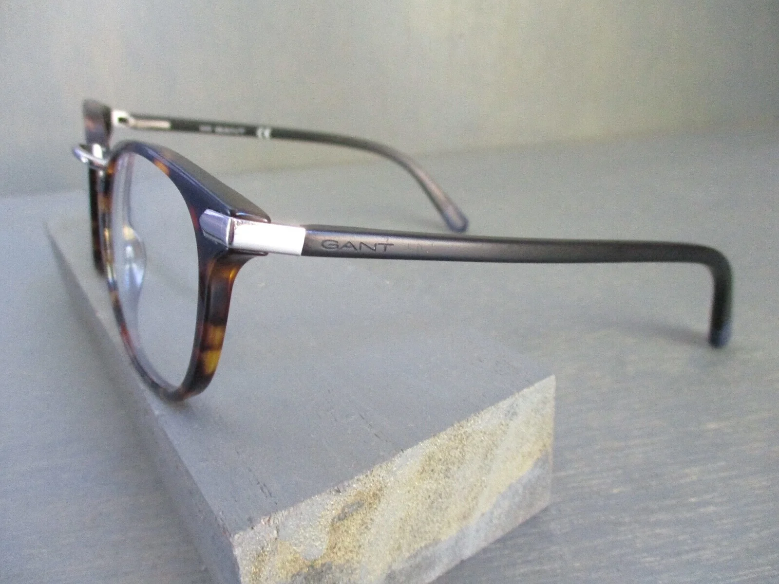 Gant GA3115 brown tortoise black round eyeglasses frames 49 21 140 2
