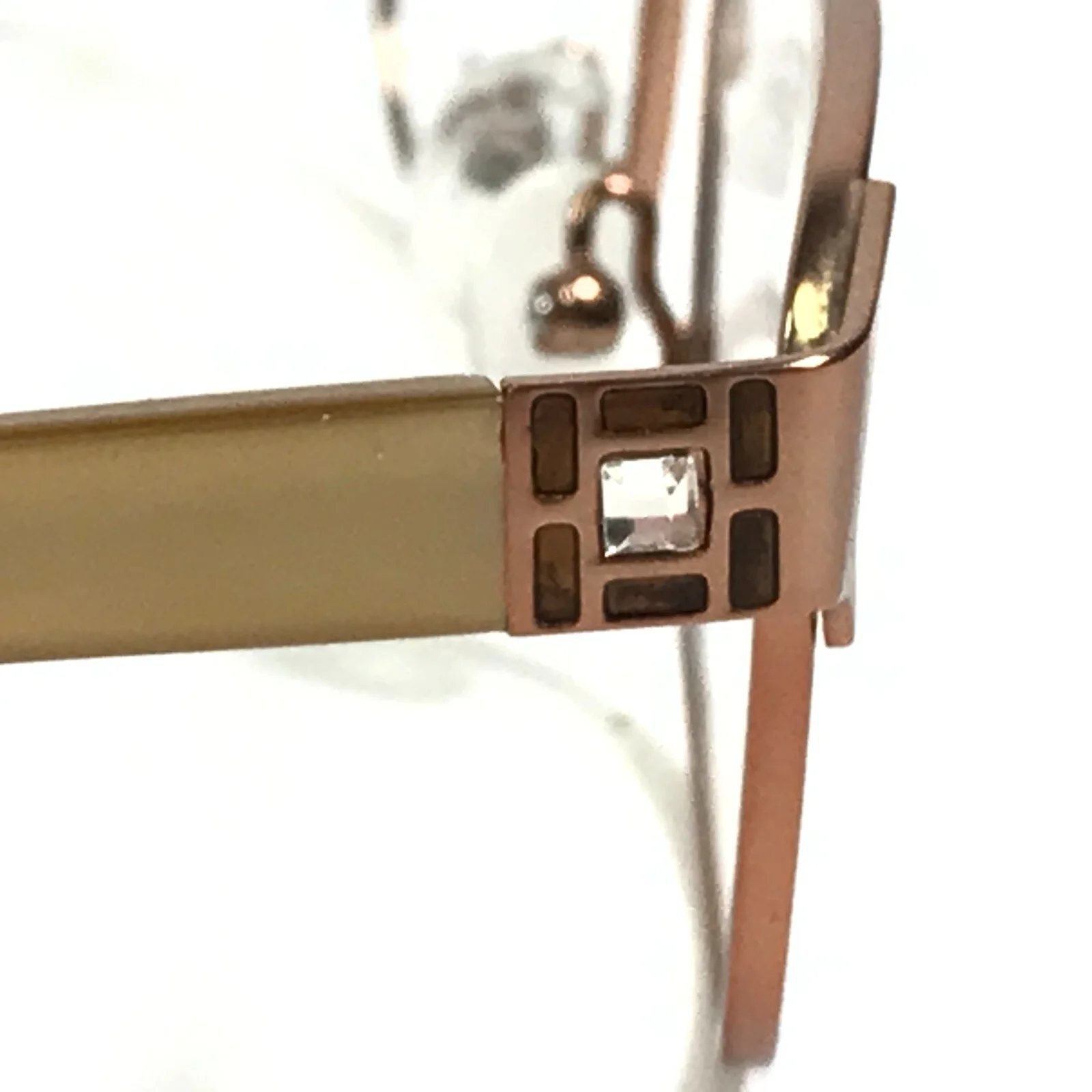 Genesis Eyeglasses Frames 3117 DELTA Brown Gold Square Full Rim 52-17-135 4