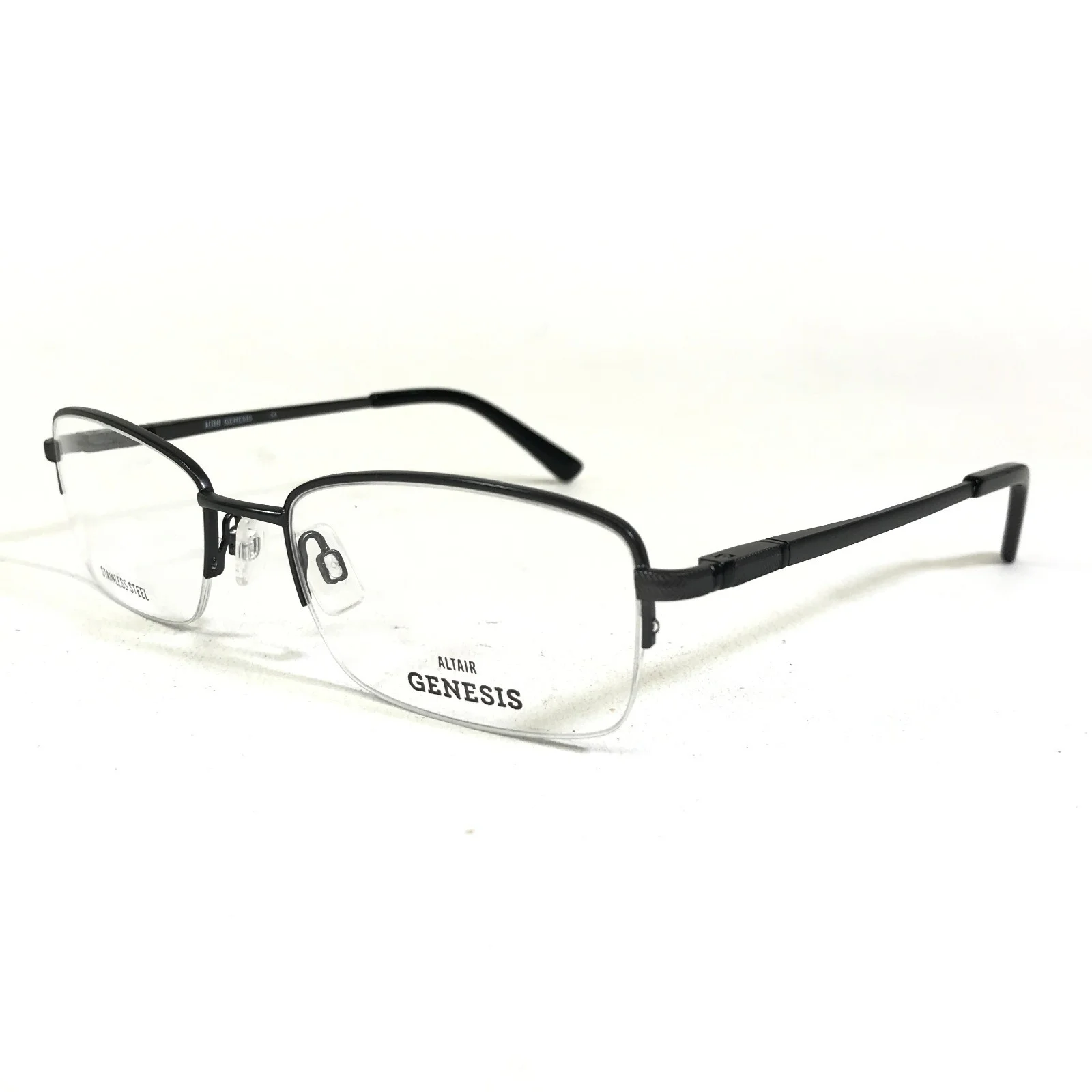 Genesis Eyeglasses Frames ALTAIR G4036 015 GUNMETAL Rectangular 55-19-140 4
