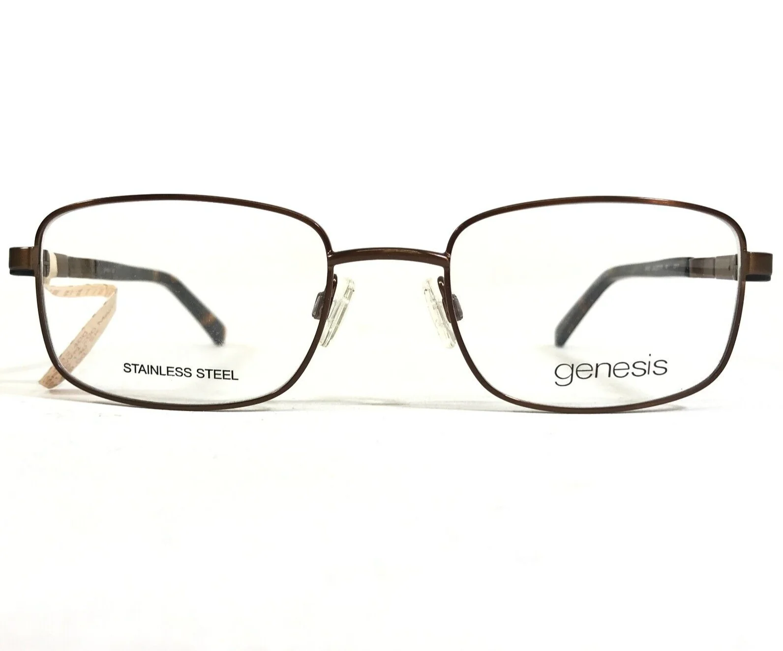 Genesis Eyeglasses Frames G4012 200 BROWN Tortoise Square Full Rim 51-20-140 2
