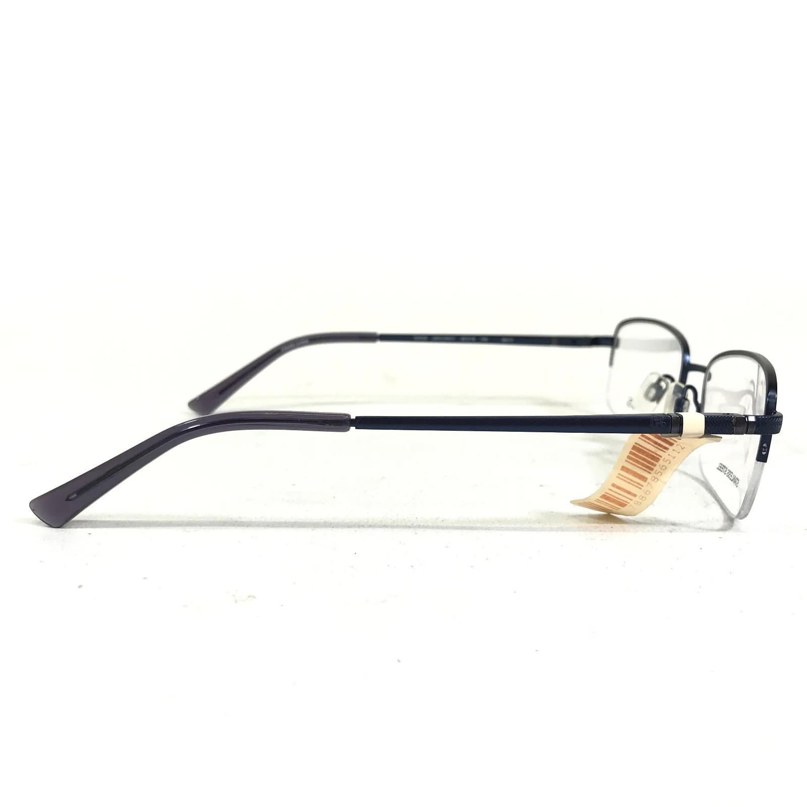 Genesis Eyeglasses Frames G4036 404 NAVY Blue Rectangular Half Rim 55-19-140 4