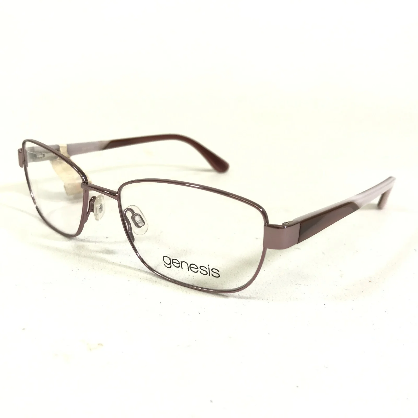 Genesis Eyeglasses Frames G5036 601 ROSE Brown Pink Square Full Rim 51-17-135 4