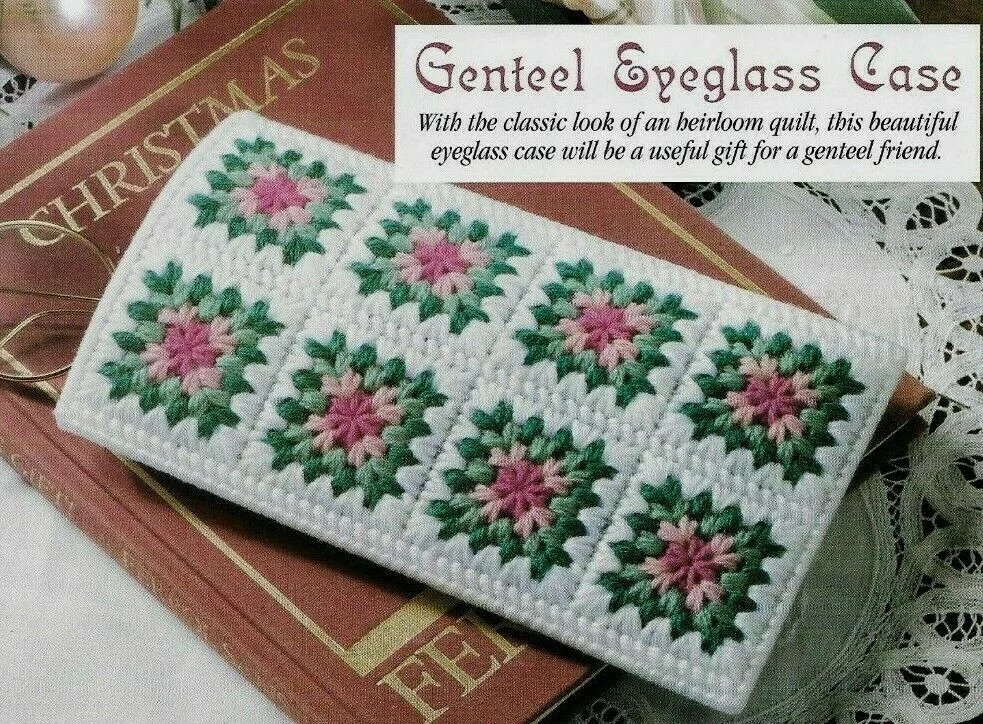GENTEEL EYEGLASS CASE HOLDER PLASTIC CANVAS PATTERN INSTRUCTIONS