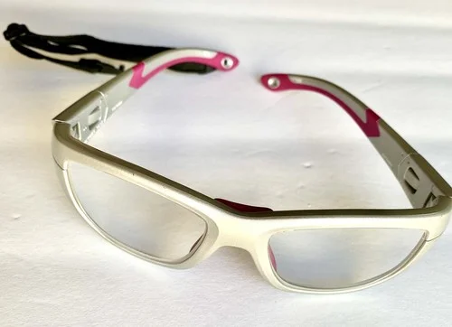 Genu 1412 Wiley X Flash Youth Glasses Silver/Rose Bl/Gray Strap/Box Frames Only 2