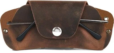 Genuine Leather Eyeglass Case, Minimalist Handmade Sunglasses Holder