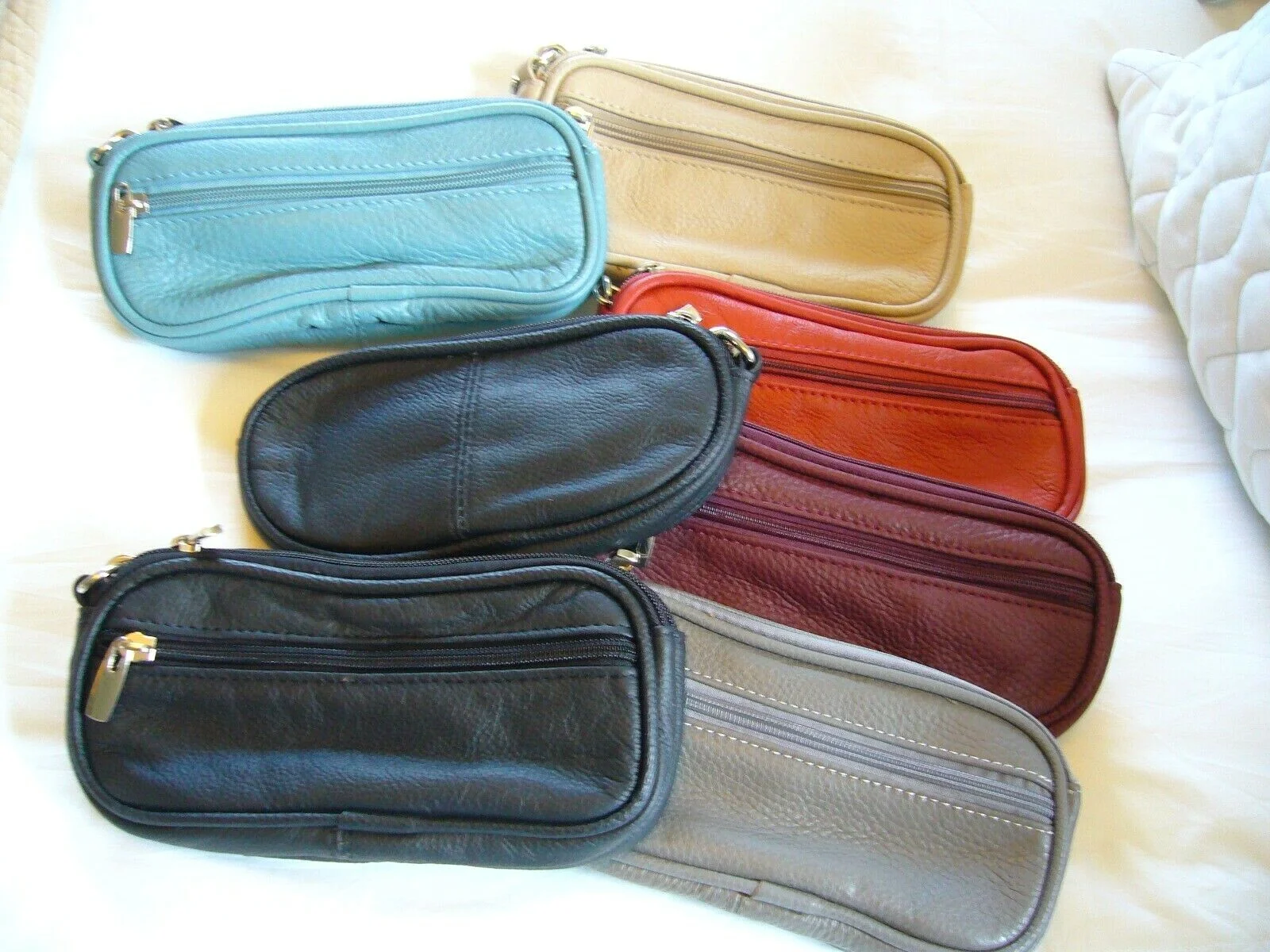 GENUINE LEATHER Eyeglass & Sunglass CASES Single or Double SO SOFT~ New COLORS