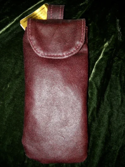 Genuine Soft Strong Leather Eyeglass Case Sunglasses Belt Pouch Glasses Holder 2