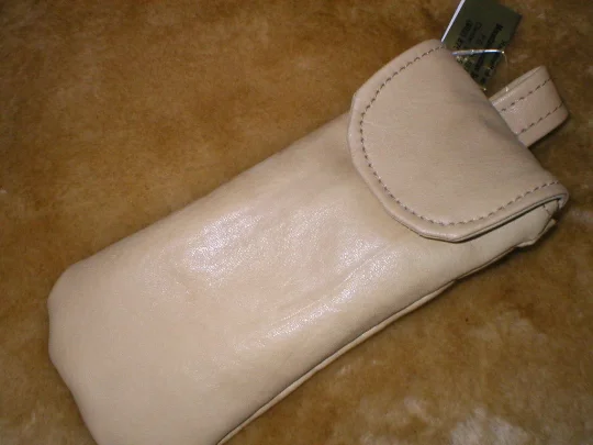 Genuine Soft Strong Leather Eyeglass Case Sunglasses Belt Pouch Glasses Holder 4
