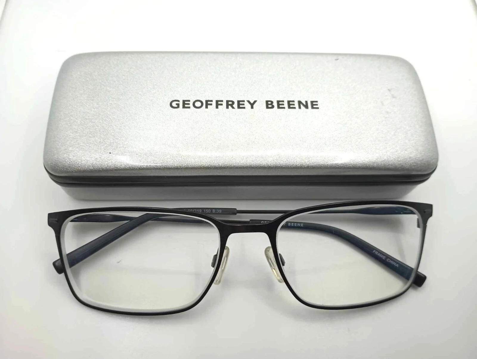 Geoffrey Beene Black Designer eyeglasses frame G461 SLA 60-19-150 B:39 w/ case