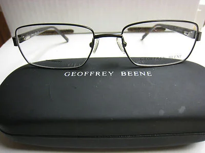 GEOFFREY BEENE EYEGLASS FRAMES Style PREMIER BRN 53-17-140 W/ Case