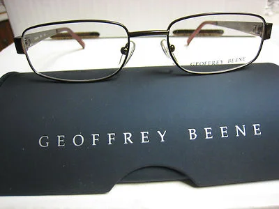 GEOFFREY BEENE EYEGLASS FRAMES Style SPEAKER in BROWN 51-18-140 W/ Case