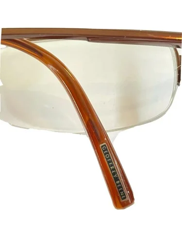GEOFFREY BEENE Eyeglasses Frame Half Rim 52-19-140 Brown 2
