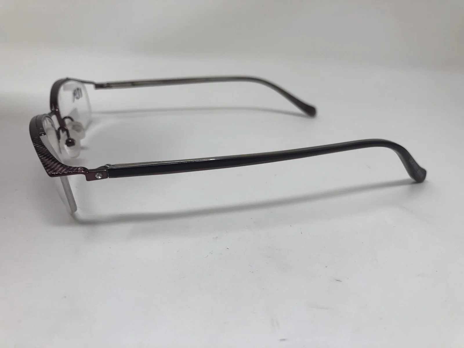 Geoffrey Beene Eyeglasses Frame SLEEK PURPLE 51-18-135 Half Rimless ZM64 2