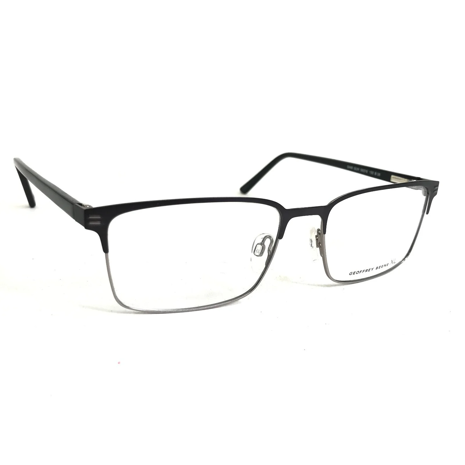 Geoffrey Beene XL Eyeglasses Frames G449 GUN Black Gray Gunmetal 58-18-150 2