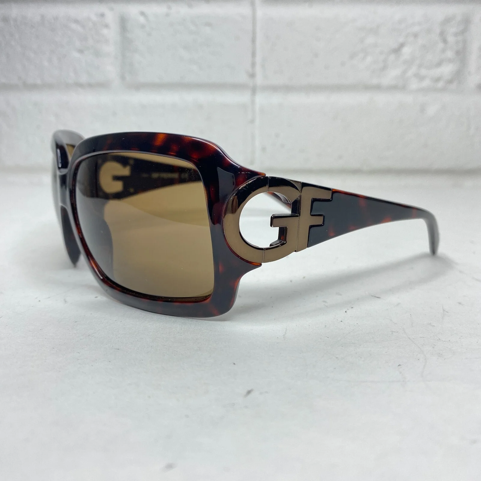 GF Ferre Eyeglasses Frame Womens Havana Brown Rectangular FF 18558 2
