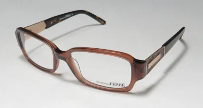 GIANFRANCO FERRE GF38704 BROWN FULL RIM DESIGNER MADE IN ITALY MODERN EYEGLASSES