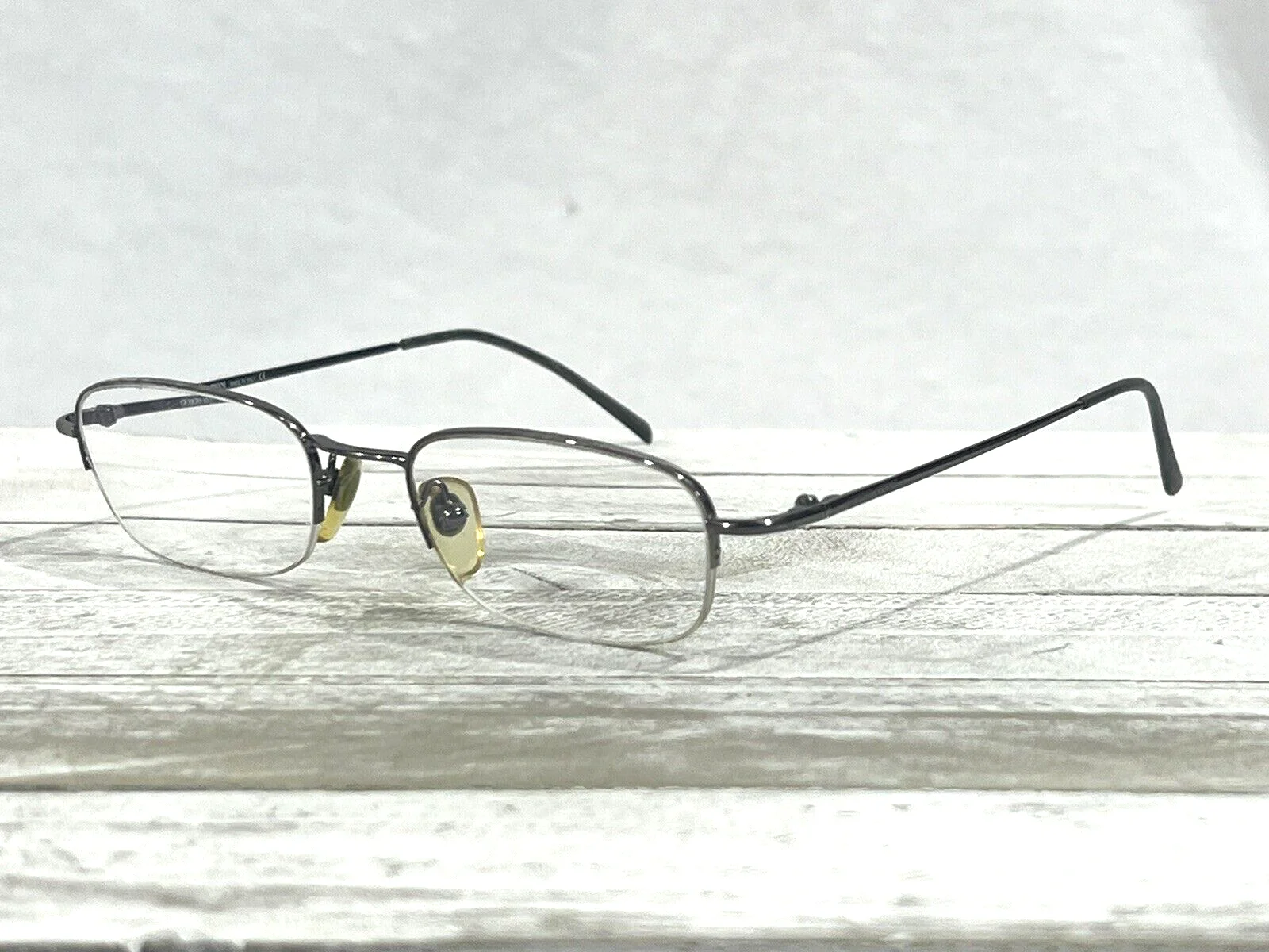 Giorgio Armani 1003 1145 Womens Half Rim Eyeglass Frames Silver 48▯19-135