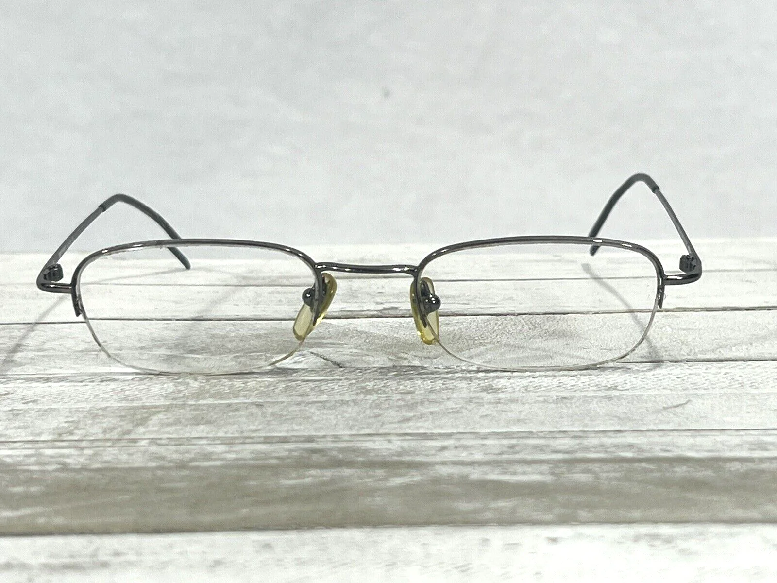 Giorgio Armani 1003 1145 Womens Half Rim Eyeglass Frames Silver 48▯19-135 2