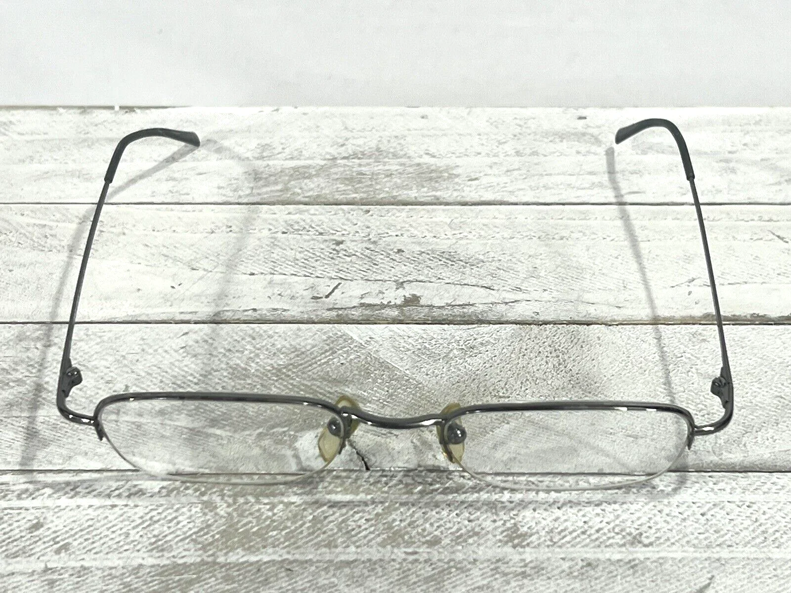Giorgio Armani 1003 1145 Womens Half Rim Eyeglass Frames Silver 48▯19-135 3