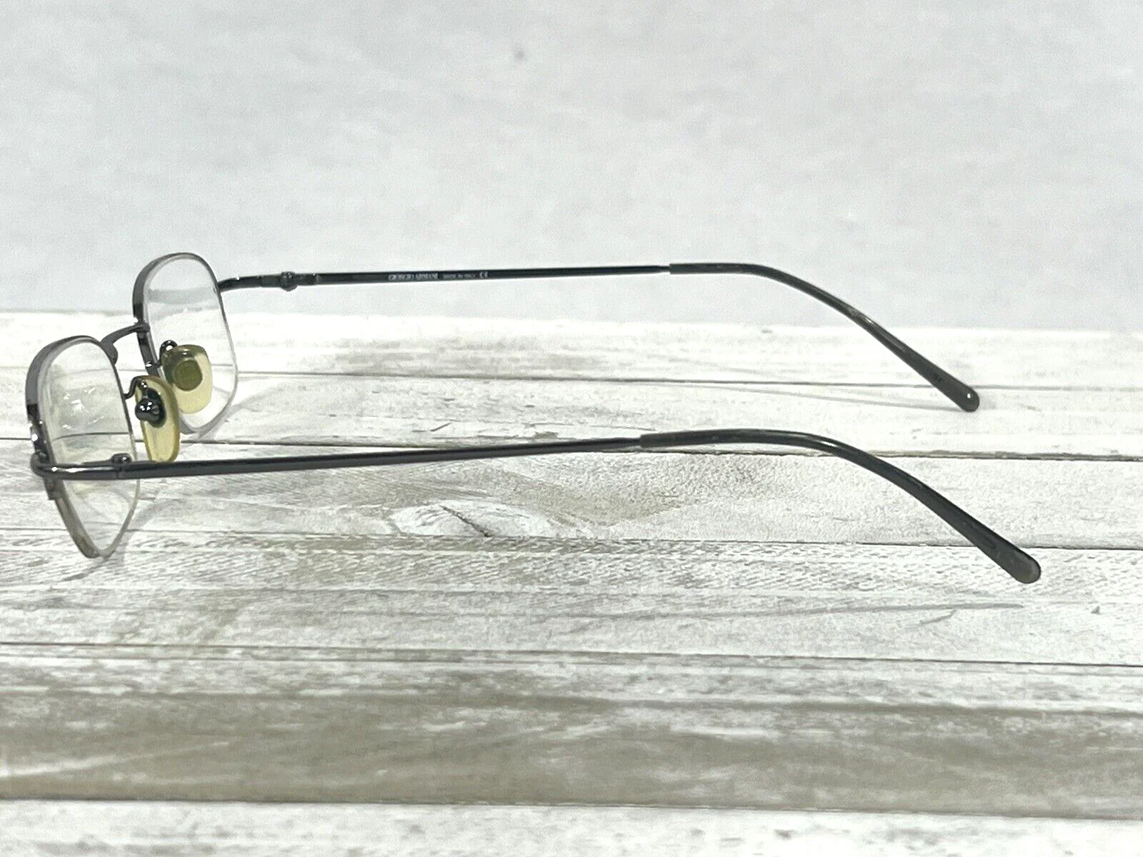 Giorgio Armani 1003 1145 Womens Half Rim Eyeglass Frames Silver 48▯19-135 4