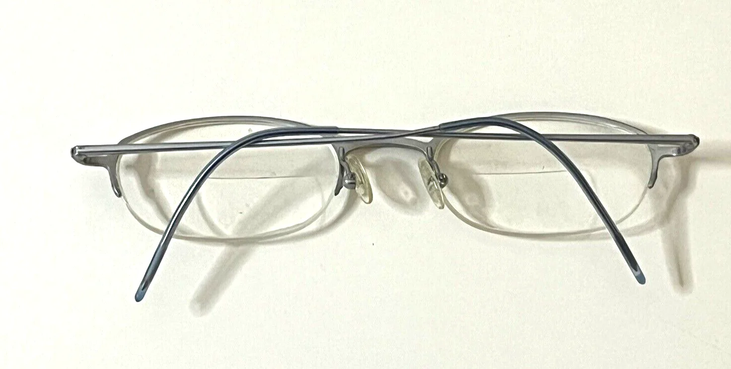 GIORGIO ARMANI 137 HG5 TITANIUM HALF RIM EYEGLASSES FRAMES WOMEN 2
