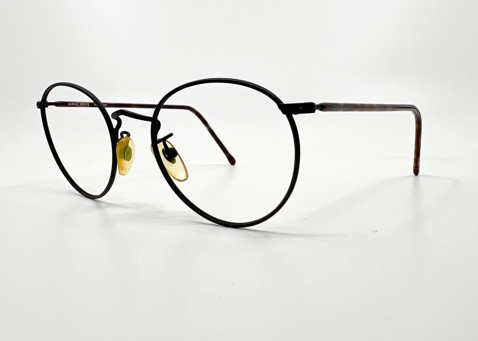 Giorgio Armani 138 706 Eyeglasses Frames Brown Tortoise Brown Round 49-20-140 2