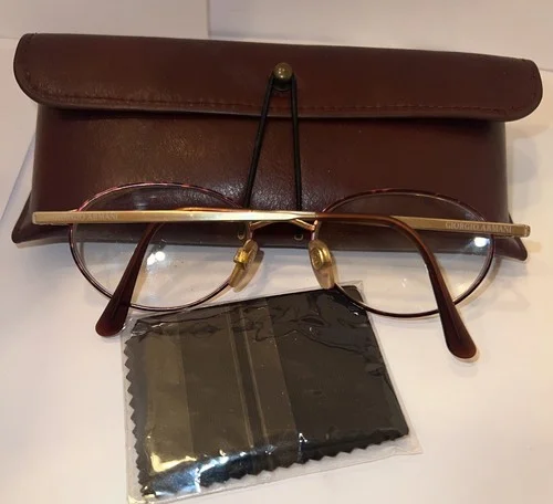 Giorgio Armani 237 832 Eyeglasses Frames Round 51-18-135 Gold 51-18-135 Vintage 3