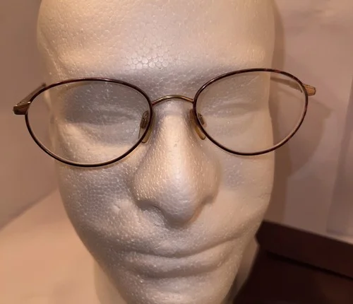 Giorgio Armani 237 832 Eyeglasses Frames Round 51-18-135 Gold 51-18-135 Vintage 4