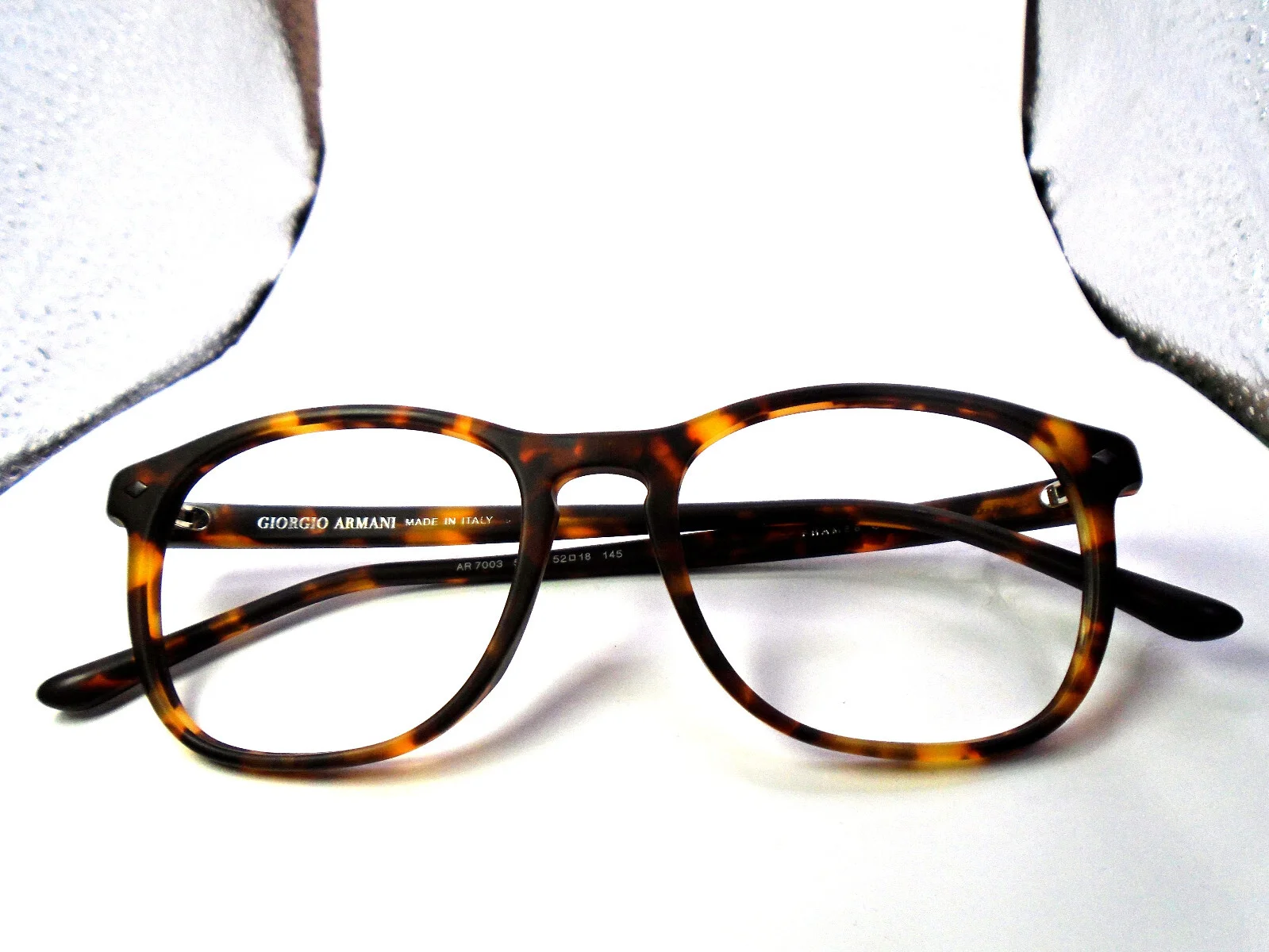 Giorgio Armani AR 7003 5492 Matte Brown Havana 52-18-145 Mens Eyeglasses Frames