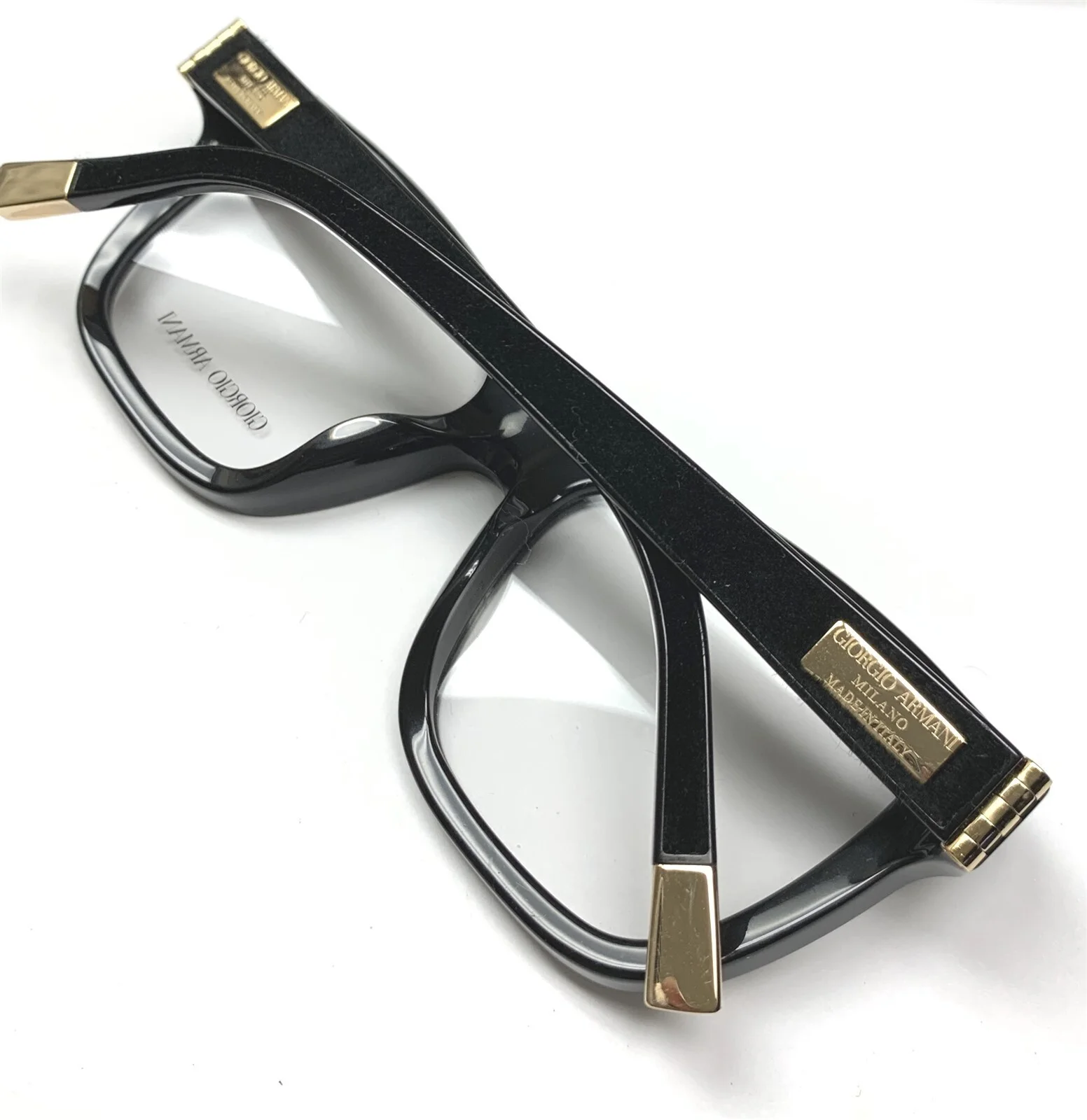 Giorgio Armani AR 7019KF Eyeglasses Glasses Black w/ Velvet Trim / Gold Plated 4