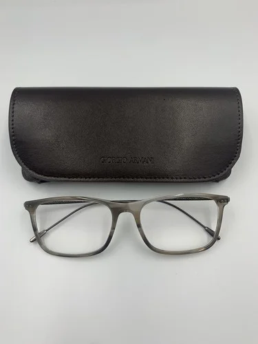 Giorgio Armani AR 7154 Striped Grey Ruthenium 5659 frames 55-17~145With Case