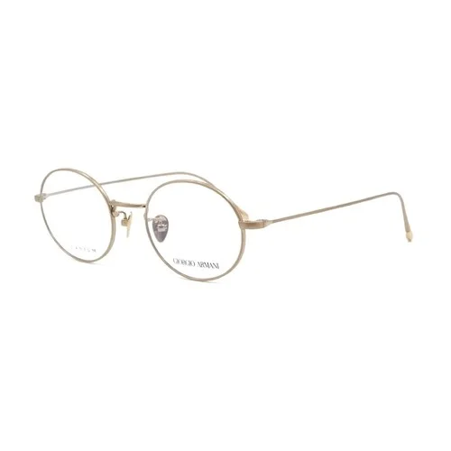 Giorgio Armani AR5097T Eyeglasses Men Brushed Gold Round 49mm New & Authentic 2