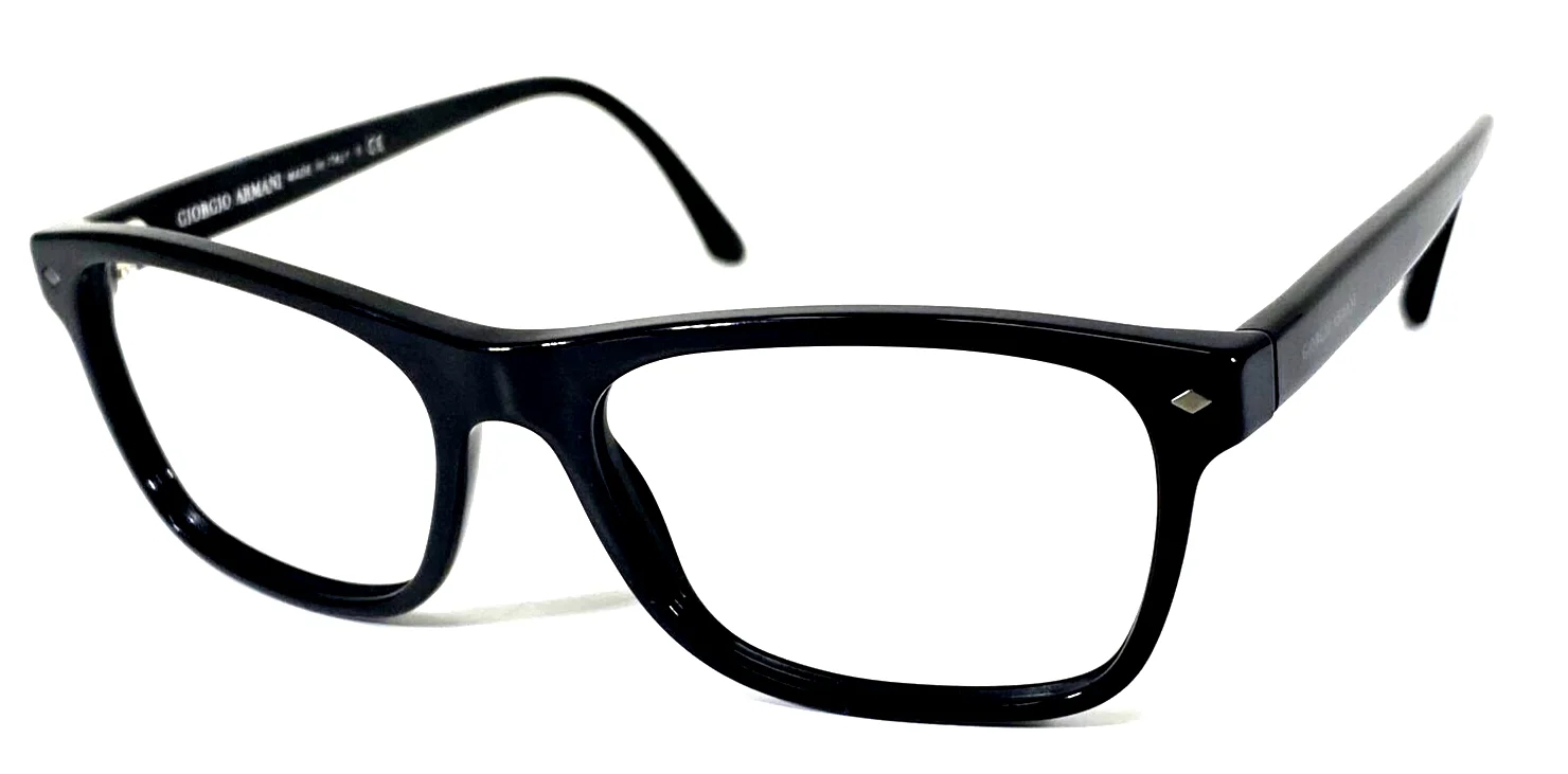 GIORGIO ARMANI AR7131 5017 Italy Black Polished Eyeglasses Frame 55-17-145