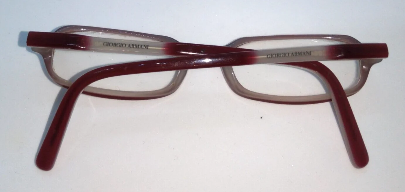Giorgio Armani Demi Eyeglass Frames 2032 562 Burgundy on Gray 49-17-135 4