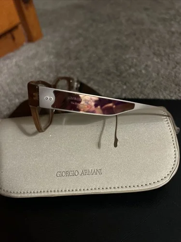 Giorgio Armani Eyeglass Frames, Light Brown, Rose Gold 2
