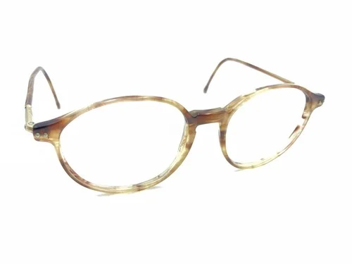 GIORGIO ARMANI Eyeglasses Frames Brown Tortoise round W/ Case 52-20-145 H9470