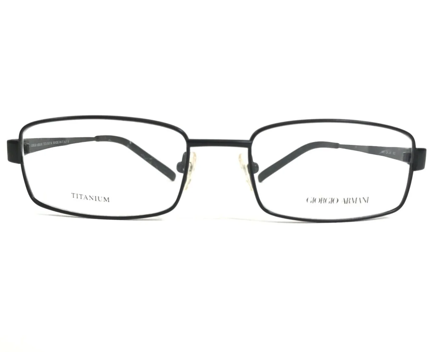 Giorgio Armani Eyeglasses Frames GA 241 003 Black Rectangular Wire Rim 51-18-140