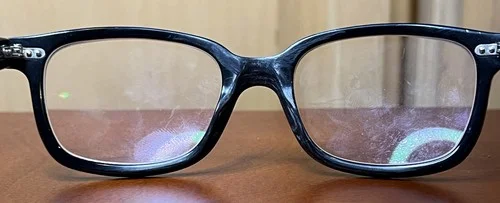 GIORGIO ARMANI EYEGLASSES FRAMES ITALY HORN RIMMED BLACK GA 897 807 50-19-145 3