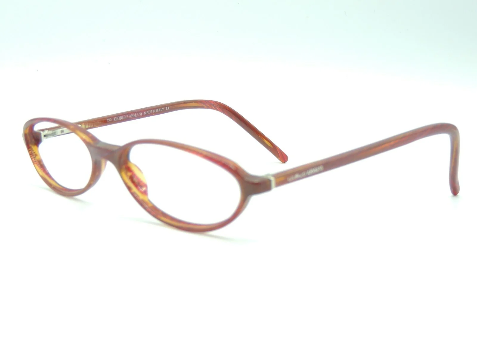 Giorgio Armani GA 128 Brown Stripe Eyeglass Frames 3