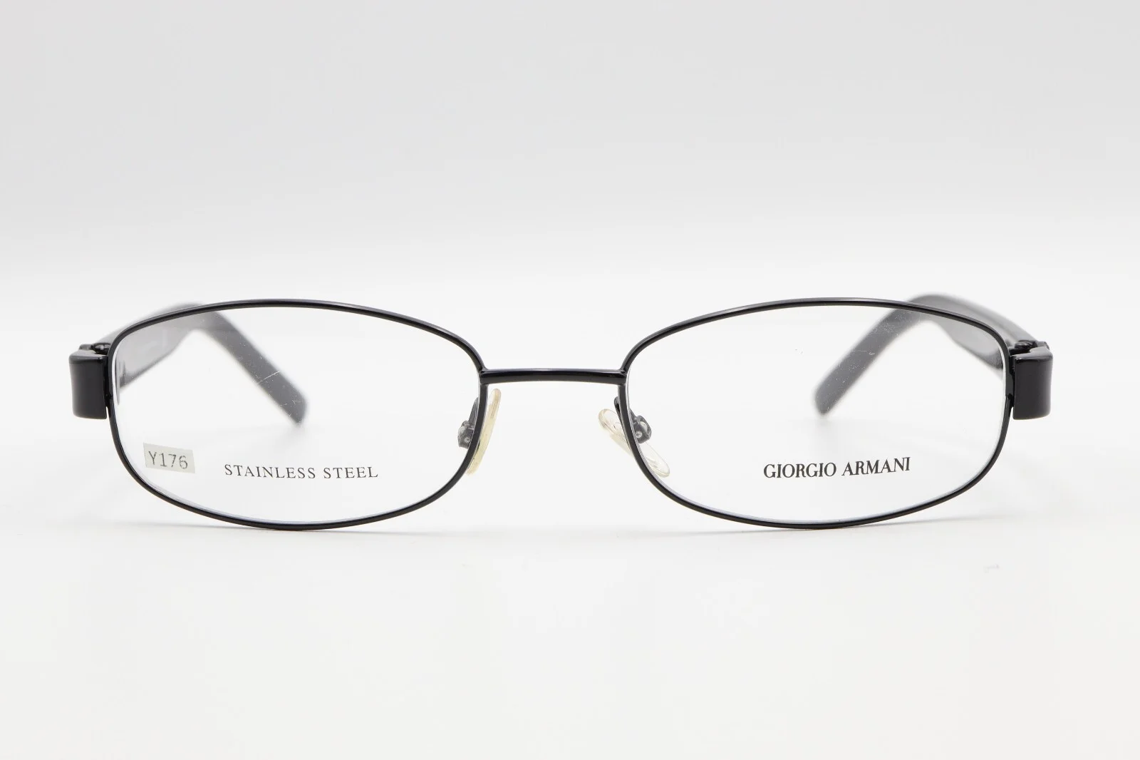 GIORGIO ARMANI GA 309 Ark Black 52-18-130 Eyeglass Frames Stainless ITALY Y177 2