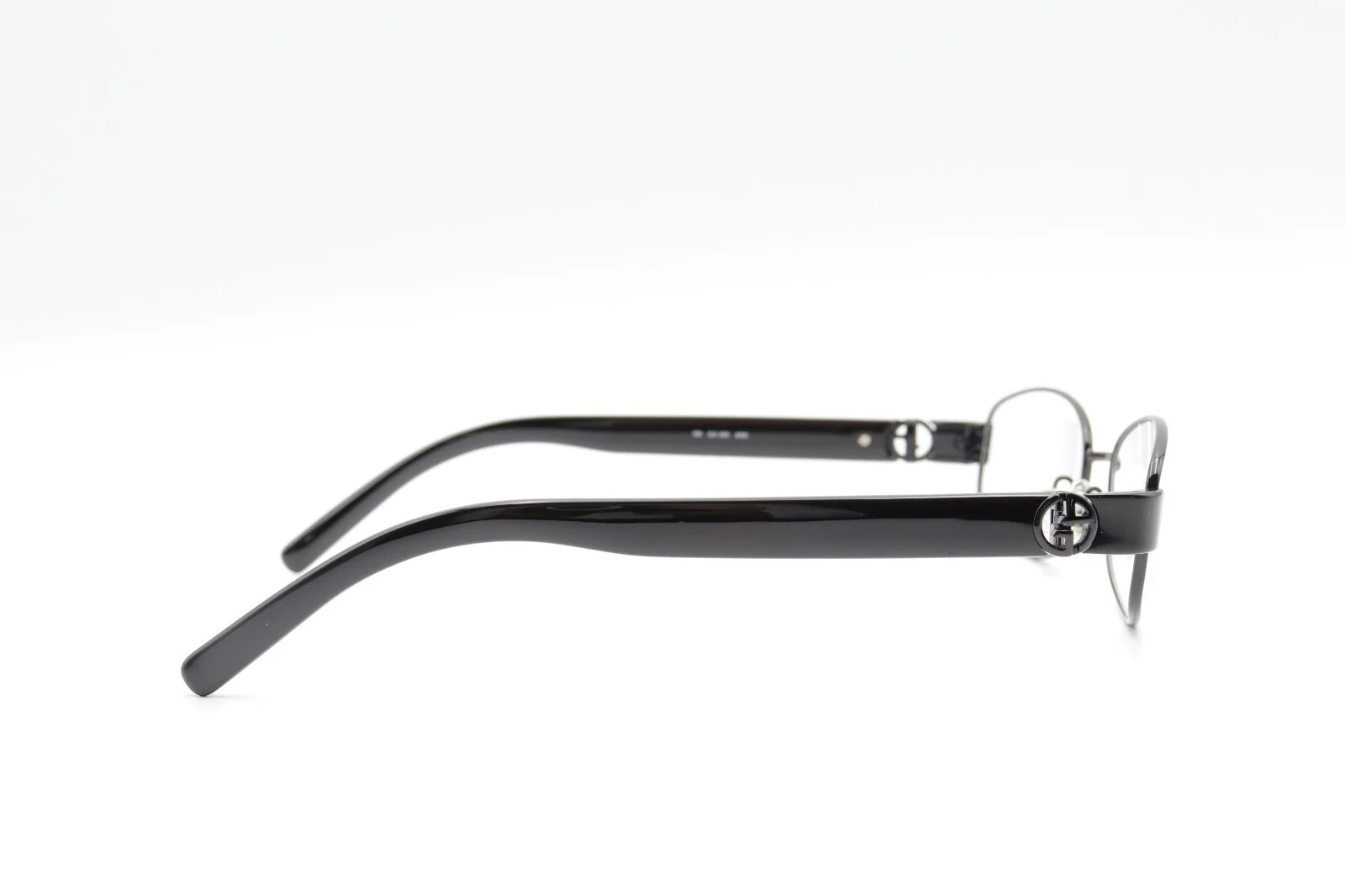 GIORGIO ARMANI GA 309 Ark Black 52-18-130 Eyeglass Frames Stainless ITALY Y177 3