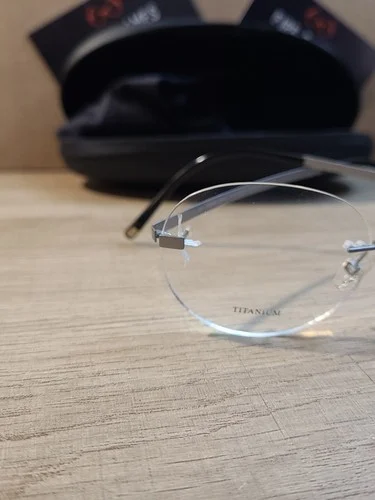 GIORGIO ARMANI GA 457 PNV SILVER TITANIUM RIMLESS VINTAGE EYEGLASSES 50-18-155 3
