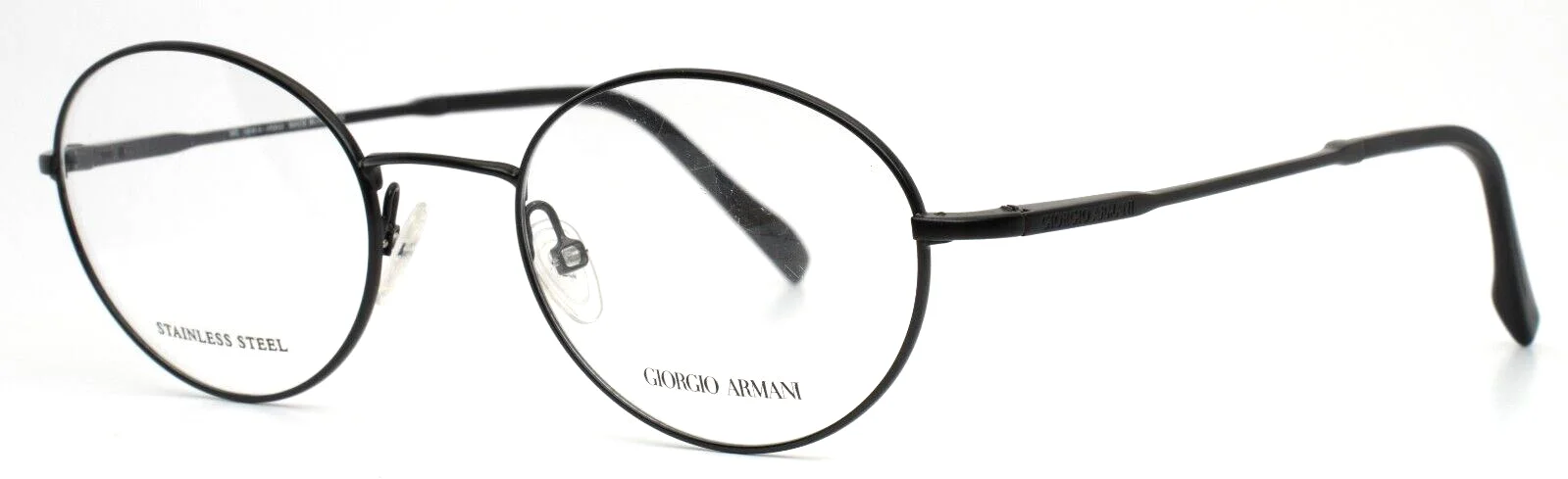 GIORGIO ARMANI GA454 003 Black Unisex Round Full Rim Eyeglasses 50-21-145 B:40