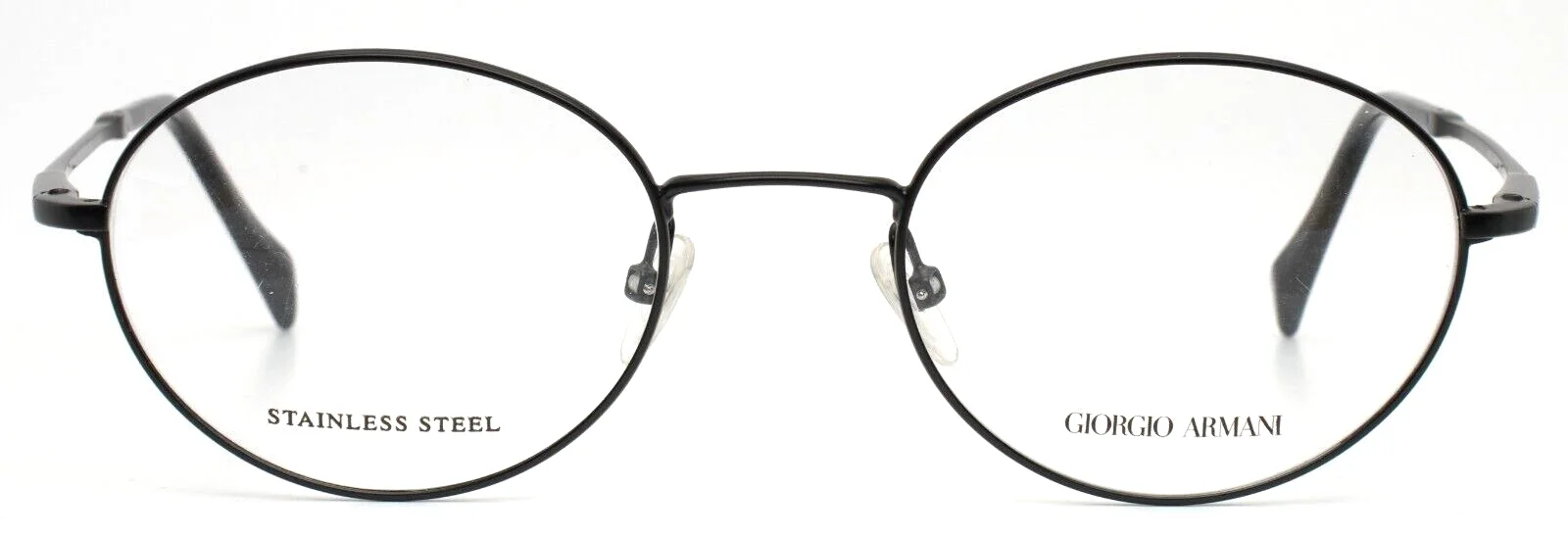 GIORGIO ARMANI GA454 003 Black Unisex Round Full Rim Eyeglasses 50-21-145 B:40 2
