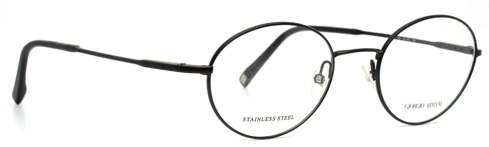 GIORGIO ARMANI GA454 003 Black Unisex Round Full Rim Eyeglasses 50-21-145 B:40 3