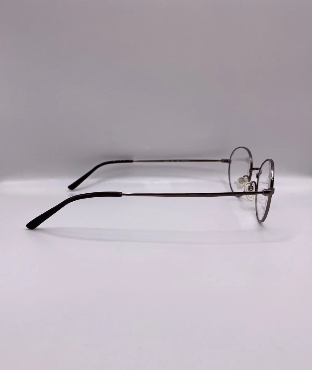 GIORGIO ARMANI GA808 CRL GUNMETAL ROUND EYEGLASSES TITANIUM FRAME 48-20-145 RX 3