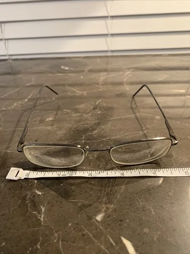 giorgio armani men’s vintage eyeglasses frames metal silver tone Made In Italy 2