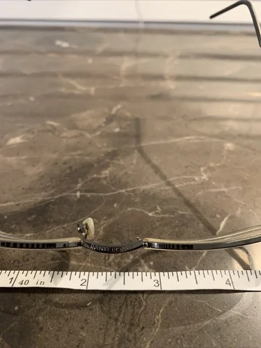 giorgio armani men’s vintage eyeglasses frames metal silver tone Made In Italy 3